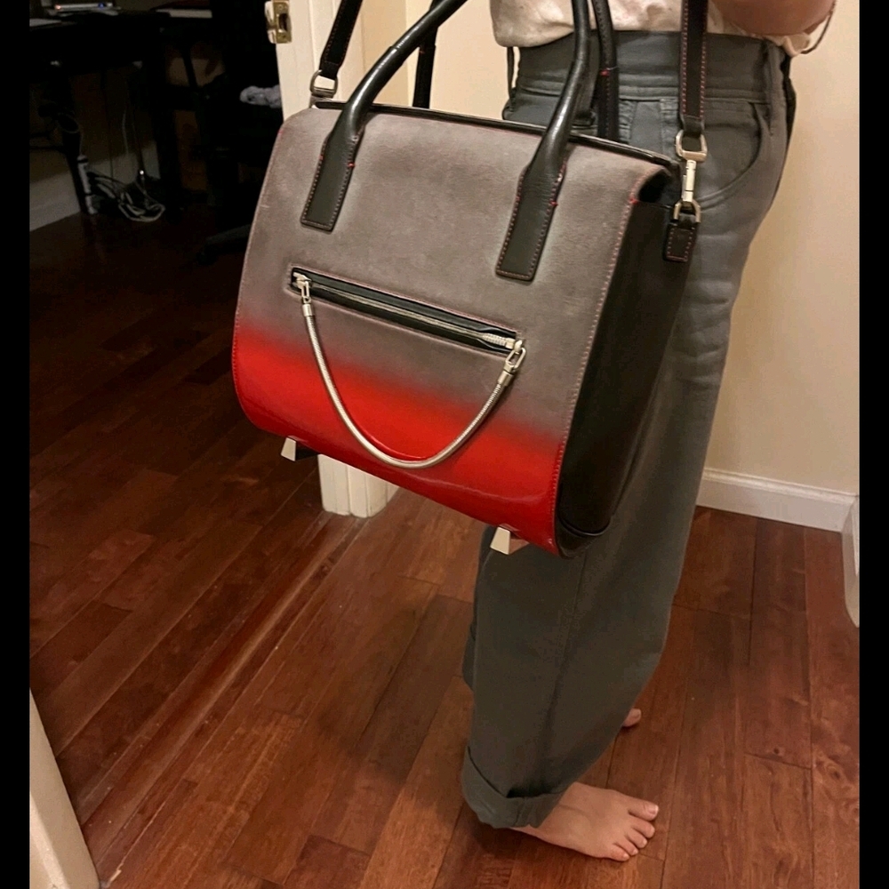 Alexander Wang Gray, Black & Red Ombre Satchel Leather Handbag - Picture 11 of 11